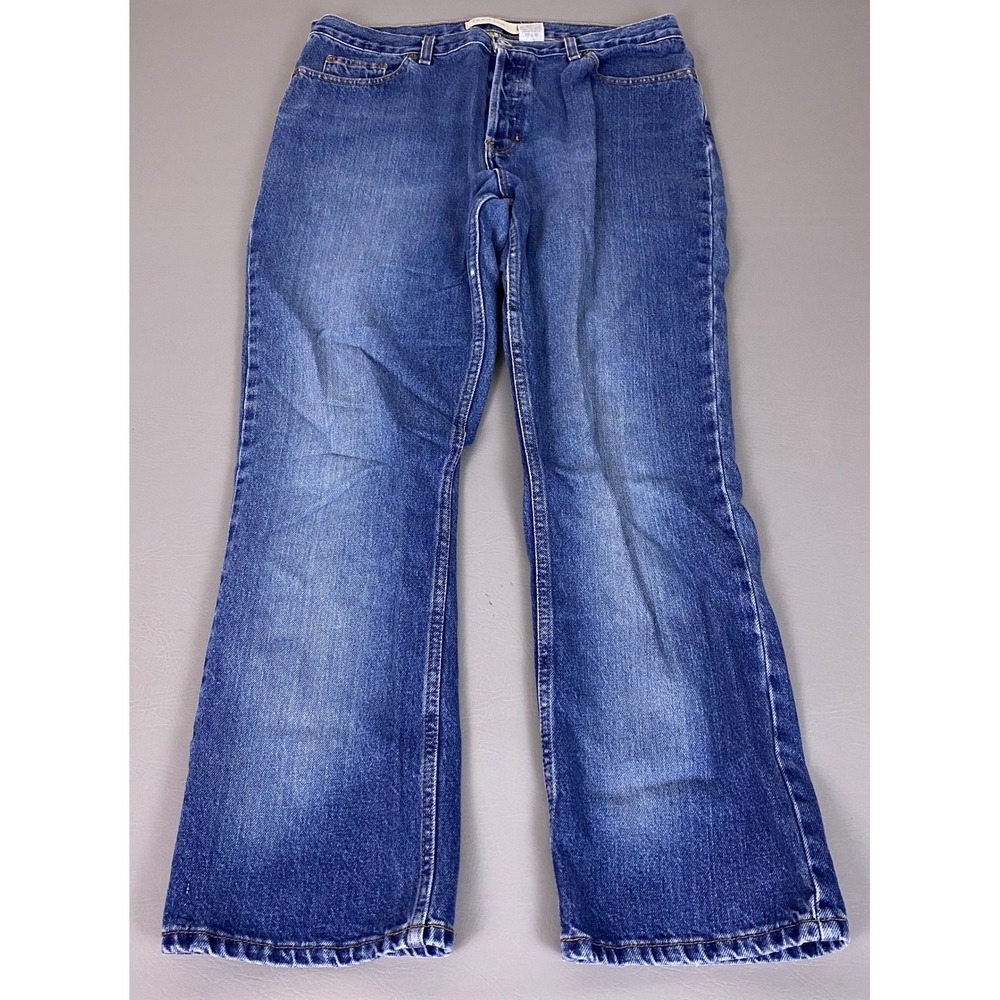 Gap‎ Factory Store Bootcut Jeans Women's 16 Reg Blue Button Fly 100% Cotton 90s